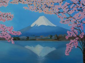 Fuji in Spring / oil on canvas / 60 x 80 cm / 2016